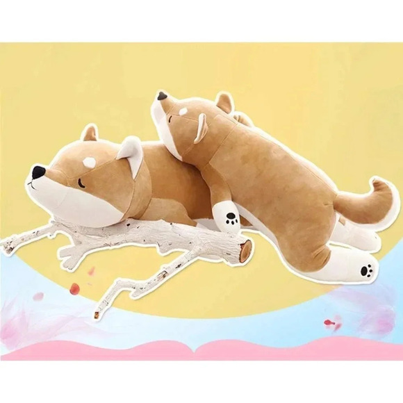 30'' Shiba Inu Plush Stuffed Animal  Sleeping Dog Toy for Kids - Picture 7 of 7